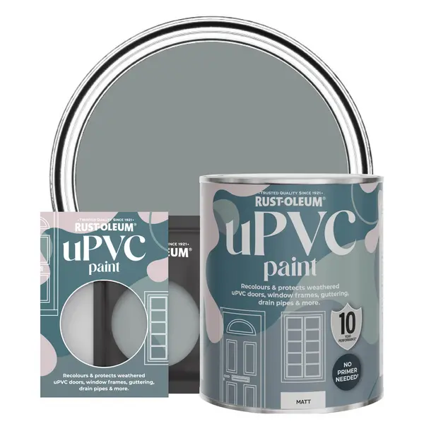 Image of Rust-Oleum uPVC Paint, Matt Finish - SLATE - 750ml