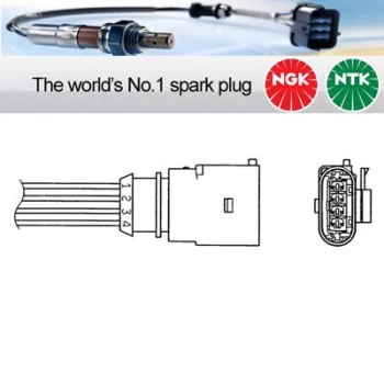 Image of 1x NGK NTK Oxygen O2 Lambda Sensor OZA510-AU6 OZA510AU6 (0049)
