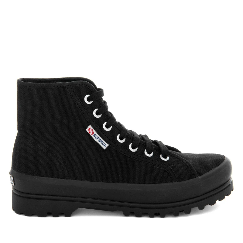 Image of Superga Womens Alpina Canvas High-Top Trainers Black female 3.5 (36)