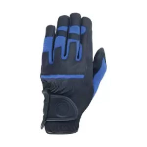 image of Hy Signature Emblem Riding Gloves (S) (Navy)