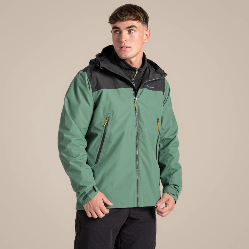 Image of Craghoppers Craghoppers Men Vanth Hooded Lightweight Waterproof Jacket in Red Size: Medium Red M Male 5063260102186