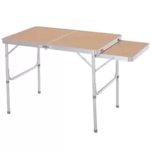 Image of Outsunny Aluminium Extendable Picnic Table - Natural