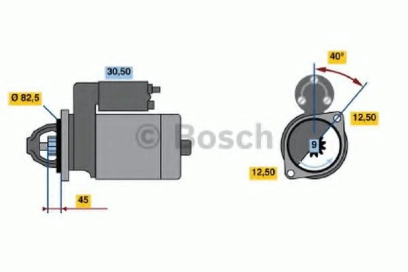 Image of Starter motor Bosch 0 986 013 350