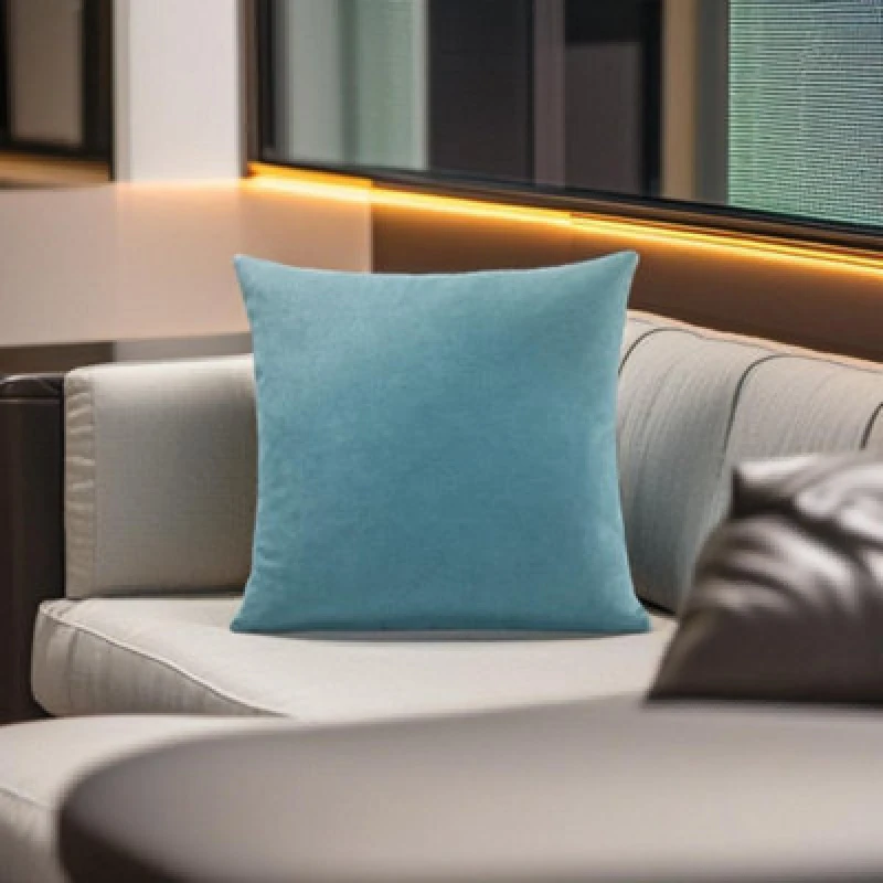 Image of Luxury Living Velvet Chenille Cushion Teal