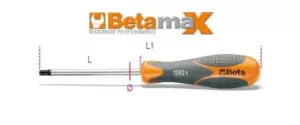 image of Beta Tools 1293ES Beta MAX Male End Hexagon Screwdriver 2.5mm 012930002