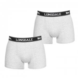 image of Lonsdale 2 Pack Trunks Mens - Grey