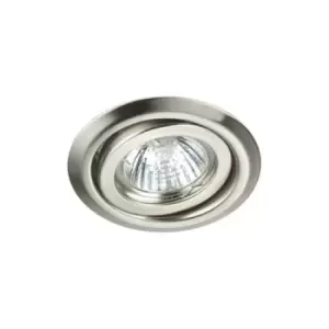 image of Robus RIDA 50W IP20 GU10 Pressed Steel Directional Downlight Brushed Chrome - R208PS-13