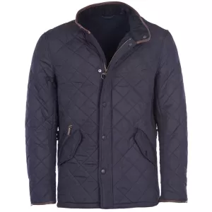 Image of Barbour Mens Powell Quilted Jacket Navy Large