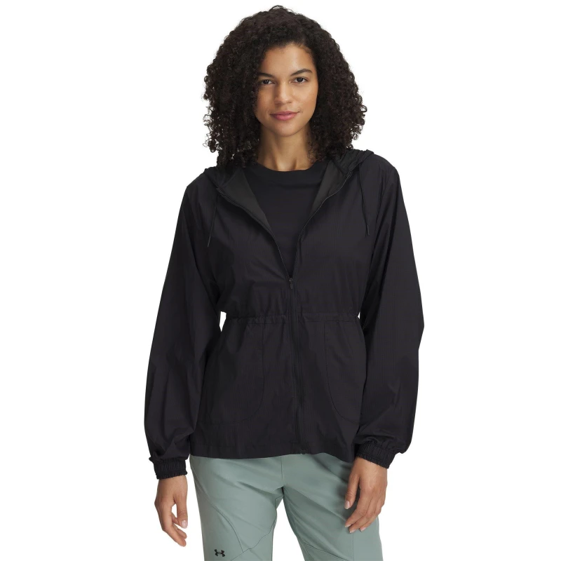 Image of Under Armour Womens Cinch Waist Long Sleeve Performance Running Top Black female 10 (S)