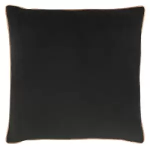Image of Paoletti Meridian Cushion Cover (55x55cm) (Black/Blush)