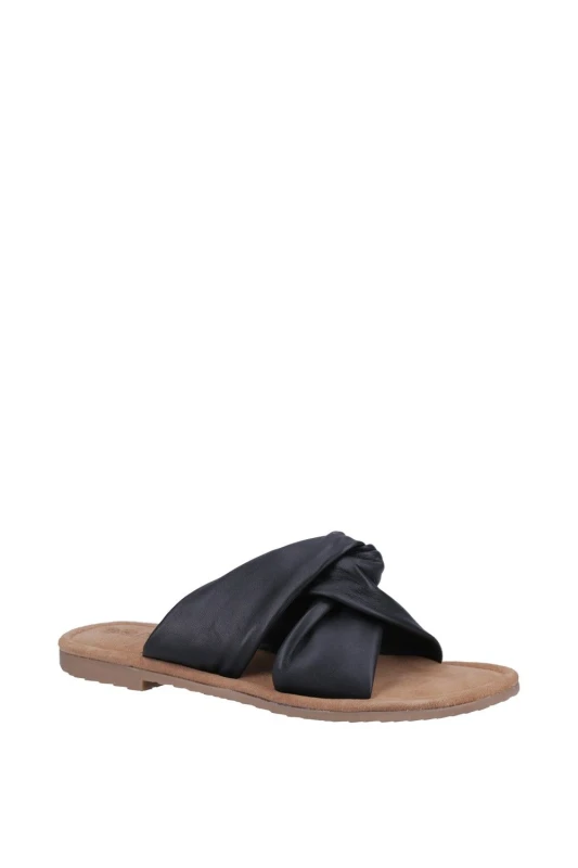 Image of Hush Puppies Womens 'Amy' Wide Fit Sandal in Black Size: 3 Black Female 3