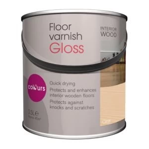 image of Colours Clear Gloss Floor varnish 2.5L