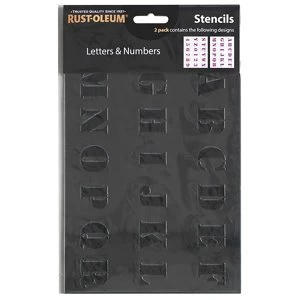 Image of Rust-Oleum Letters Paint stencil Pack of 2