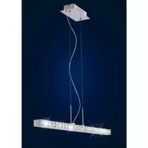 Image of Pendant light Galaxy Linear 12W LED 6000K polished chrome / crystal
