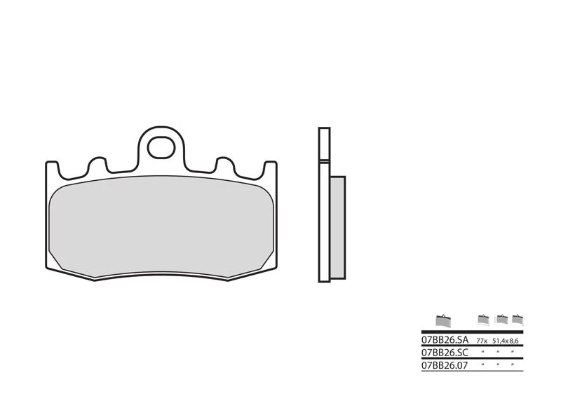 Image of Brembo S.p.A. Street Sintered Metal Brake pads - 07BB26LA