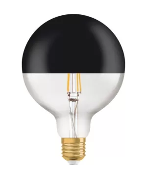 Image of Osram Vintage 1906 LED E27 Globe 52 W - Mirror Black