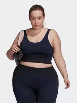 Image of adidas Marimekko AEROKNIT Light-Support Bra (Plus Size), Orange, Size 2X, Women
