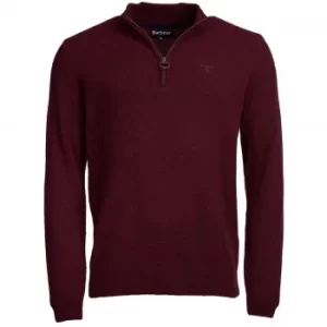 Image of Barbour Mens Tisbury 1/2 Zip Ruby XL