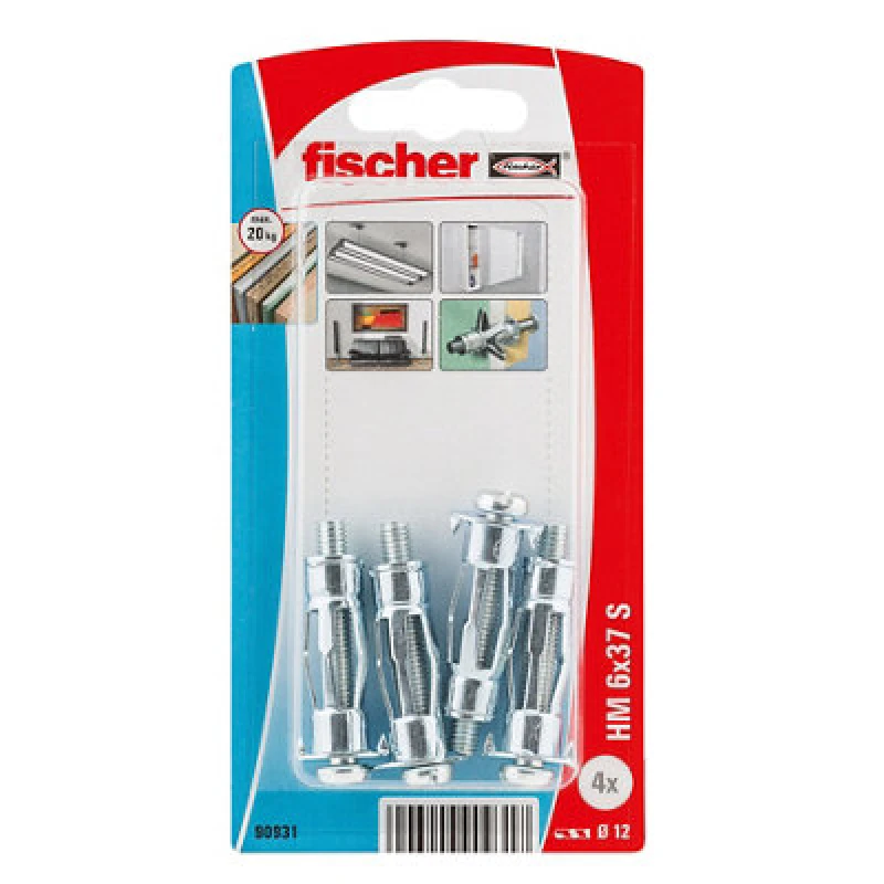 Image of Fischer Fischer 090931 HM 6 x 37 S K NV Cavity plug 37mm 12mm 1 Set 090931