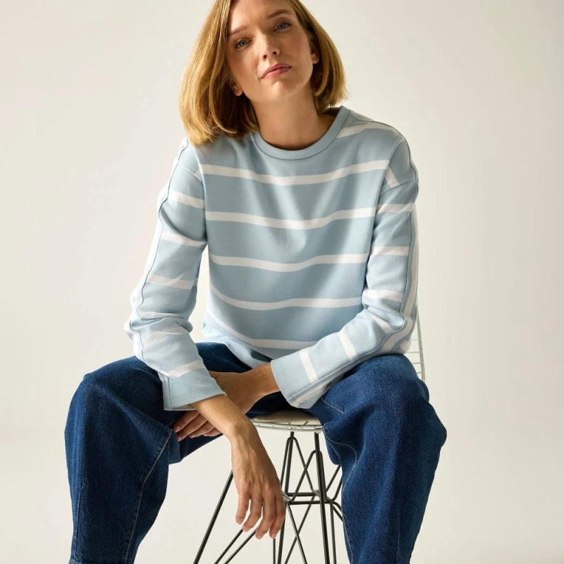 Image of Regatta Womens Avira Long Sleeve T-Shirt, Blue, Size 10, Women Blue WUCTB Female 10