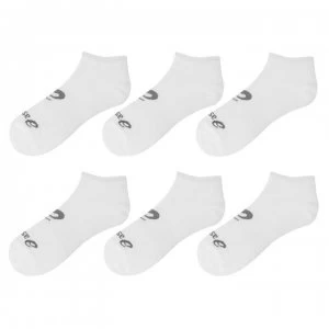 image of Asics 6 Pack Invisible Socks Mens - White