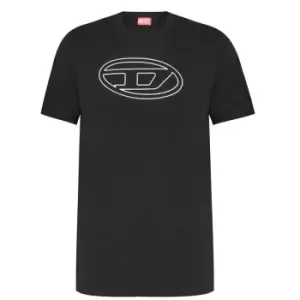 Diesel Raised D Logo T-Shirt - Black