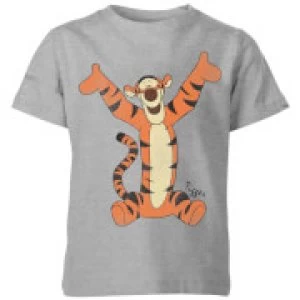 Image of Disney Winnie The Pooh Tigger Classic Kids T-Shirt - Grey - 11-12 Years