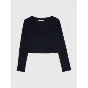 Image of Tommy Hilfiger Essential Rib Top L/S - Blue