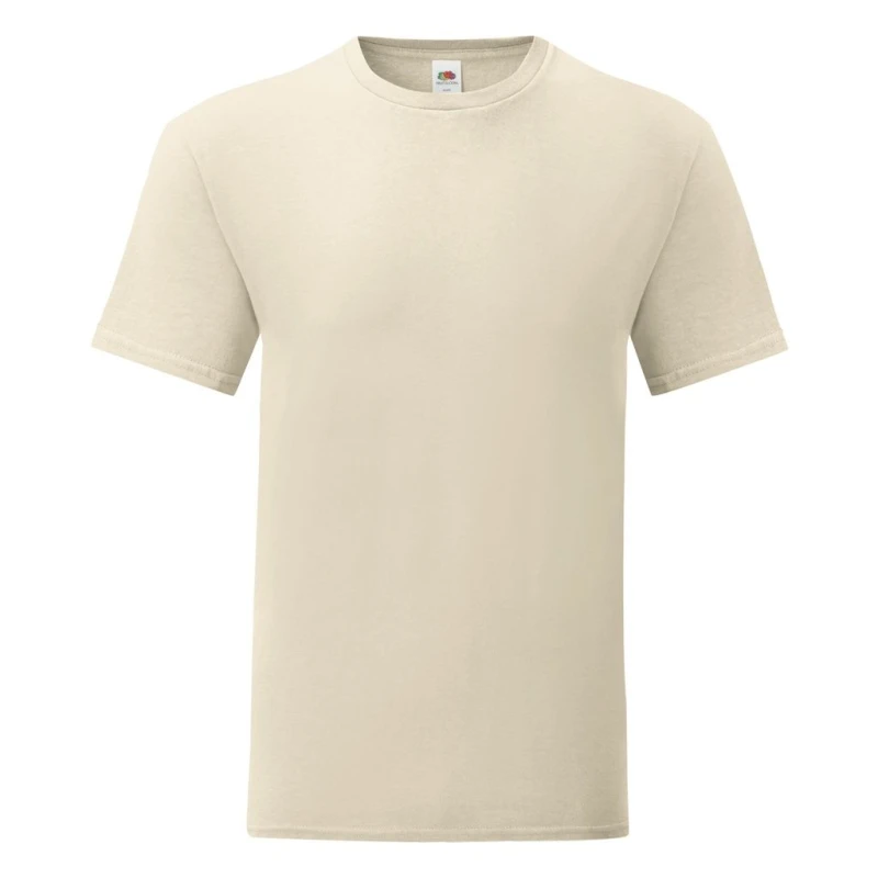Image of Fruit Of The Loom Fruit of the Loom Men Iconic T-Shirt (Pack Of 5) in Natural Size: Small Natural S Male 5059699526211