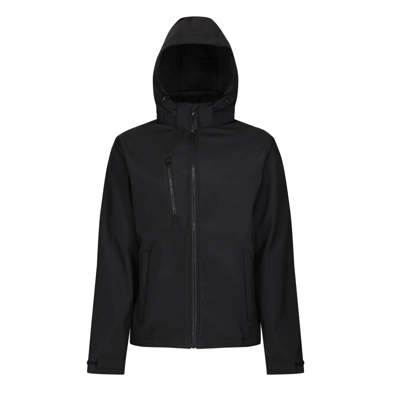 Image of Regatta Professional Mens 3 Layer Membrane Soft Shell Jacket in Black Size: Small Black Male S
