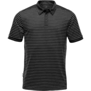 image of Stormtech Mens Railtown Polo Shirt (3XL) (Black/Grey Heather)