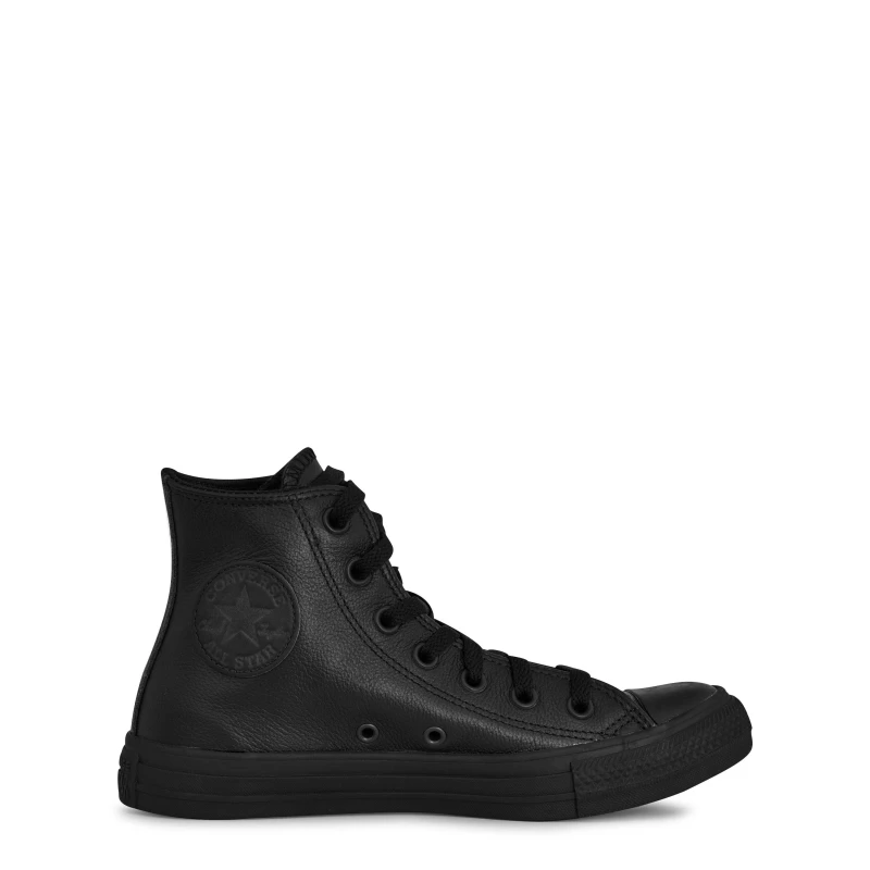 Image of Converse ALL STAR LEATHER HI womens Shoes (High-top Trainers) in Black