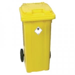 image of Slingsby Yellow Clinical Waste 2 Wheel Refuse Container 360 Litre 377920