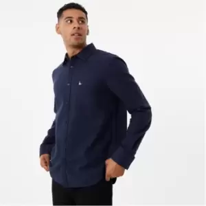 Image of Jack Wills Plain Flannel Shirt Mens - Blue