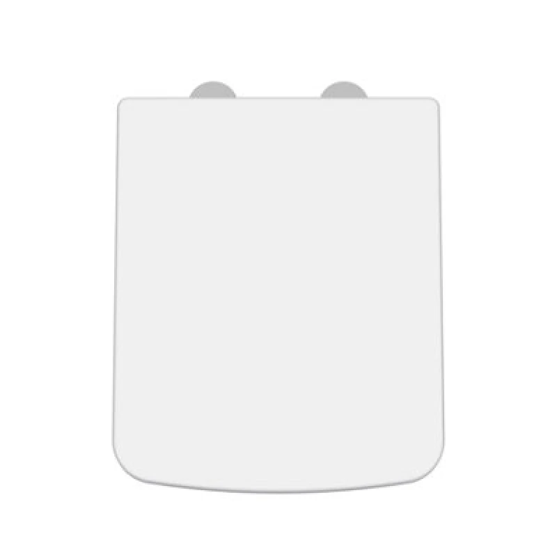 Image of Balterley Luxury Square Top Fix Soft Close - Tapered Edge - White White unisex