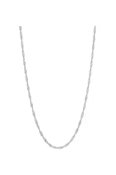 Image of Sterling Silver 925 Diamond Cut Singapore Silver Chain Necklace