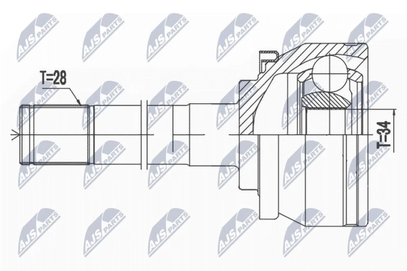 Image of NTY CV joint kit NTY NPZ-HY-511