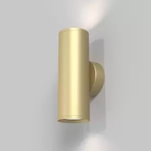 Image of Maytoni FOCUS S 2 Light Outdoor Up Down Wall Lamp Matt Gold GU10