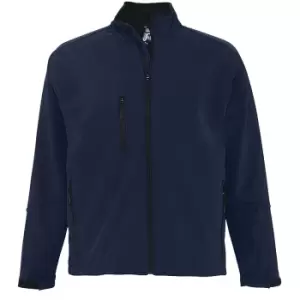 Image of SOLS Mens Relax Soft Shell Jacket (Breathable, Windproof And Water Resistant) (3XL) (Abyss Blue)