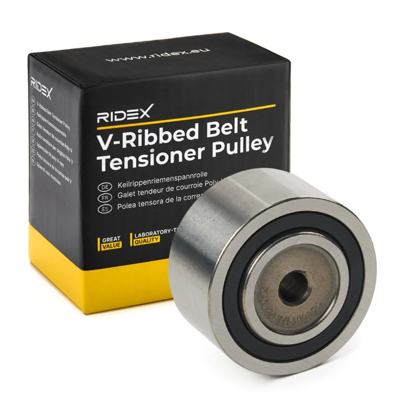 Image of Deflection / guide pulley, V-ribbed belt RIDEX 312D0095