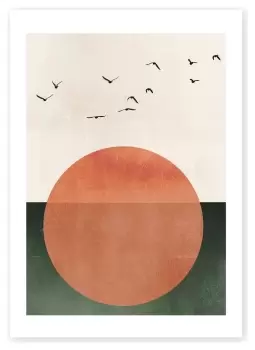 Image of East End Prints Rising Sun Unframed Wall Print - A2