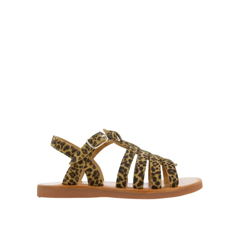 Image of Pom d'Api PLAGETTE STRAP girls's Flat sandals in Multicolour