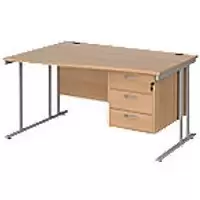 Image of Dams International Wave Desk MC14WLP3SB 1,400 x 725 x 800 - 990 mm