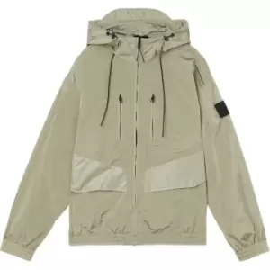 Image of Calvin Klein Jeans Wet Look Technical Jacket - Green