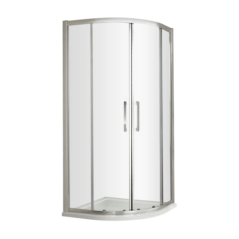 Image of Balterley 8mm Toughened Safety Glass Shower Quadrant Bar Handle 1000mm Silver