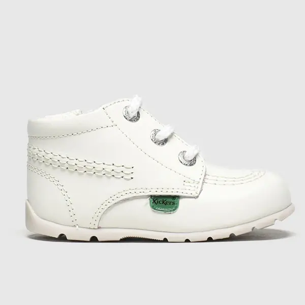 Image of Kickers white hi b zip Baby boots White UK 3 (EU 19)