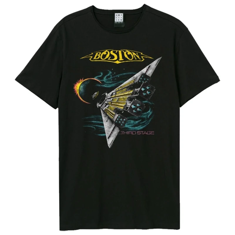 Image of Amplified Amplified Men Third Stage Boston T-Shirt in Black Size: Small Black S Male 5063852069996