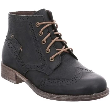 Image of Josef Seibel Sienna 74 Womens Brogue Ankle Boots womens Mid Boots in Black,7,8