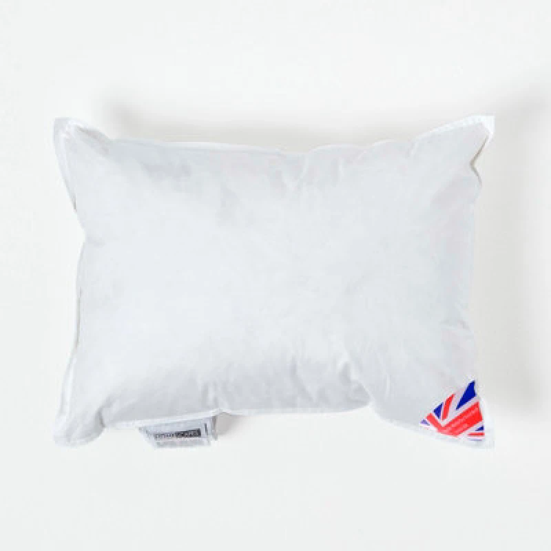 Image of HOMESCAPES Duck Feather Cushion Pad - Luxury Cushion Filler and Inserts 40 x 30cm (16 x 12) - White - Homescapes SF1213B-EU