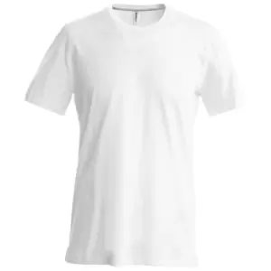 image of Kariban Mens Slim Fit Short Sleeve Crew Neck T-Shirt (L) (White)